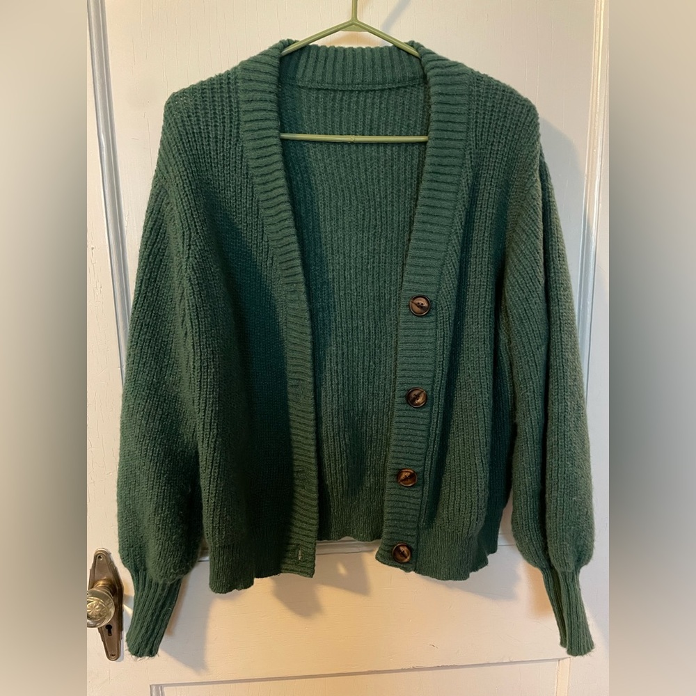 SHEIN Green Cardigan